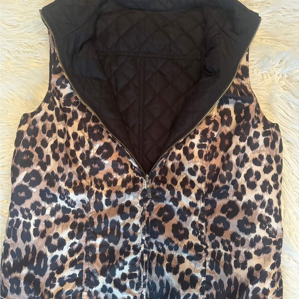 Leopard Print Reversible Vest - image 2